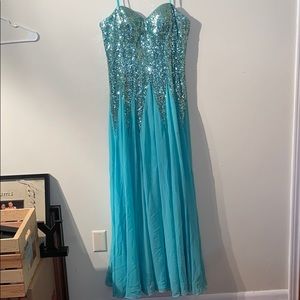 Teal Long Dress